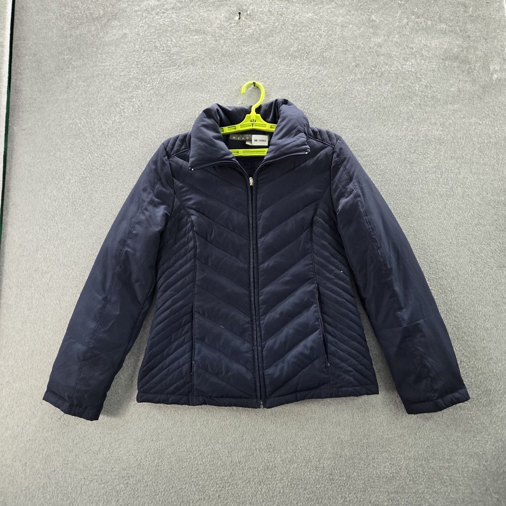 Kenneth Cole Reaction Women Jacket S Blue Puffer Jacket Quilted Down